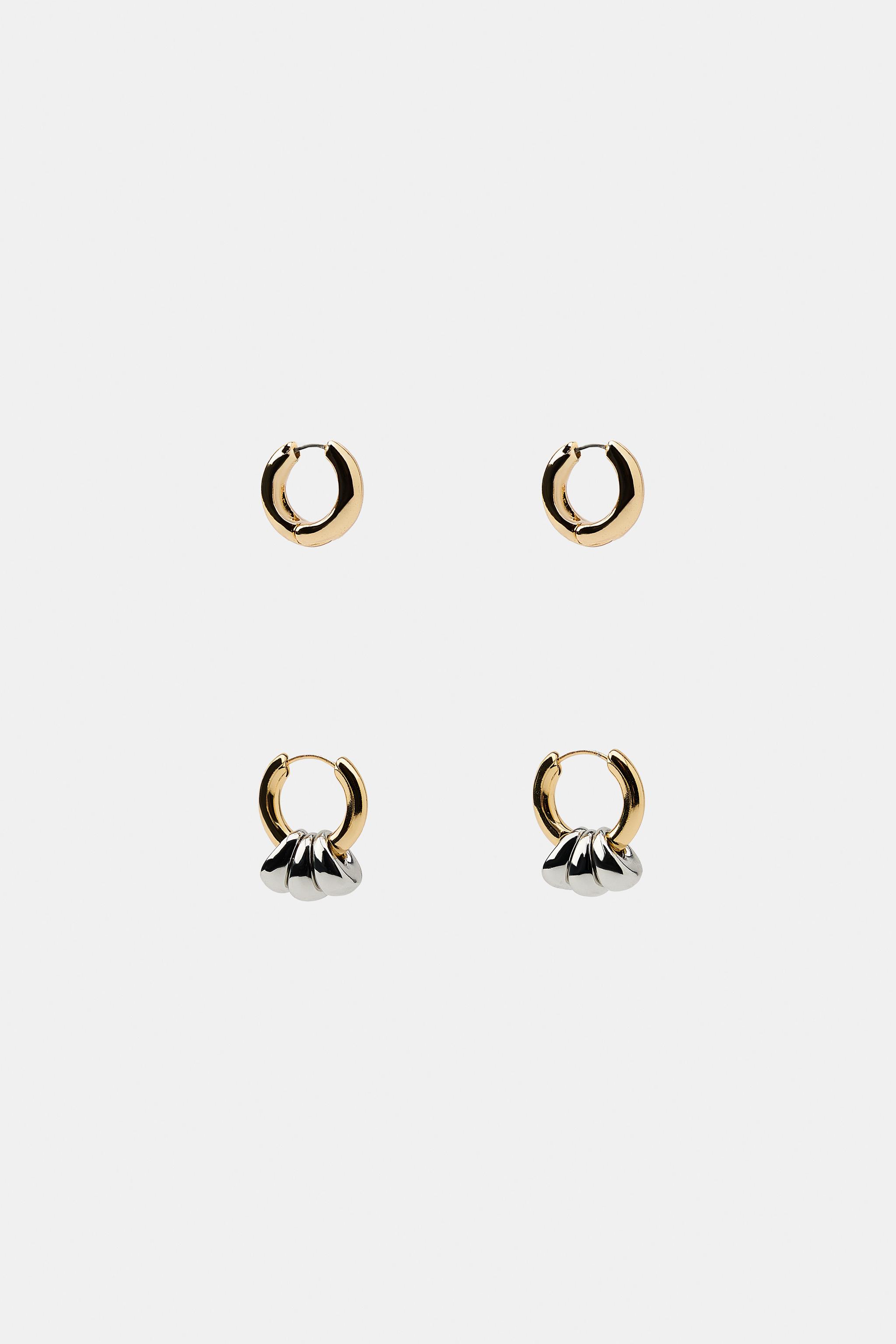 LOT DE BOUCLES D'OREILLES CRÉOLES COMBINÉES